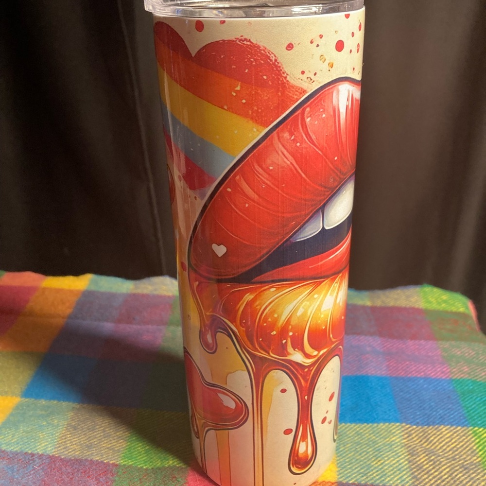 Colorful Lip Art Tumbler